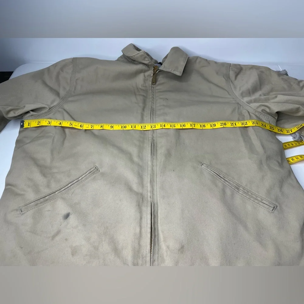 Vintage Carhartt Jacket Size Large Quilted Tan Full Zip Collared. - Picture 12 of 13